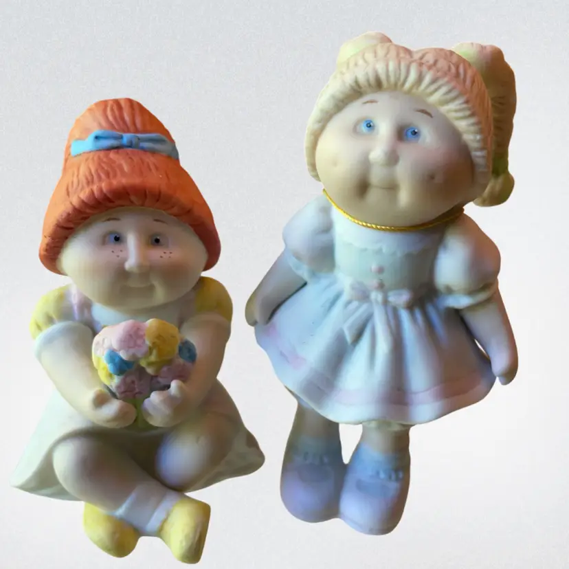 VTG 80's Cabbage Patch Little Girls Figurines