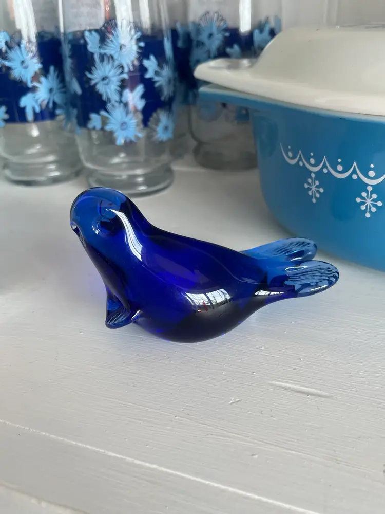 Cobalt Blue Glass Seal