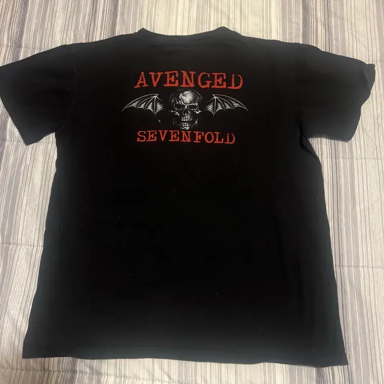 Vintage Avenged Sevenfold Nightmare Hot Rock Band T-shirt 2010 (Small Hole)