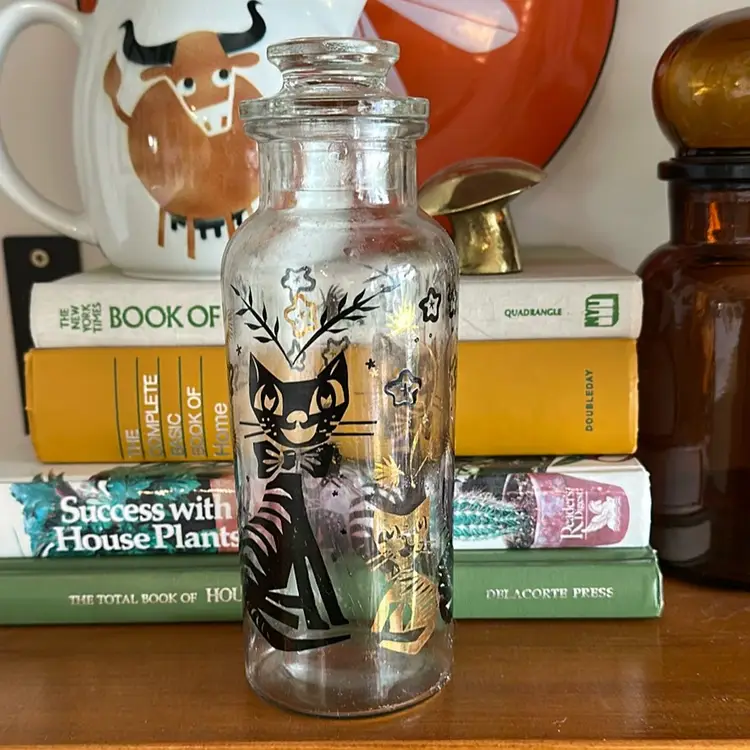 Vintage Kitty Apothecary Jar