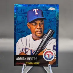 Adrian Beltre 2022 Topps Chrome Platinum Anniversary Platinum Toile White/Blue Refractor /199 #121 Texas Rangers