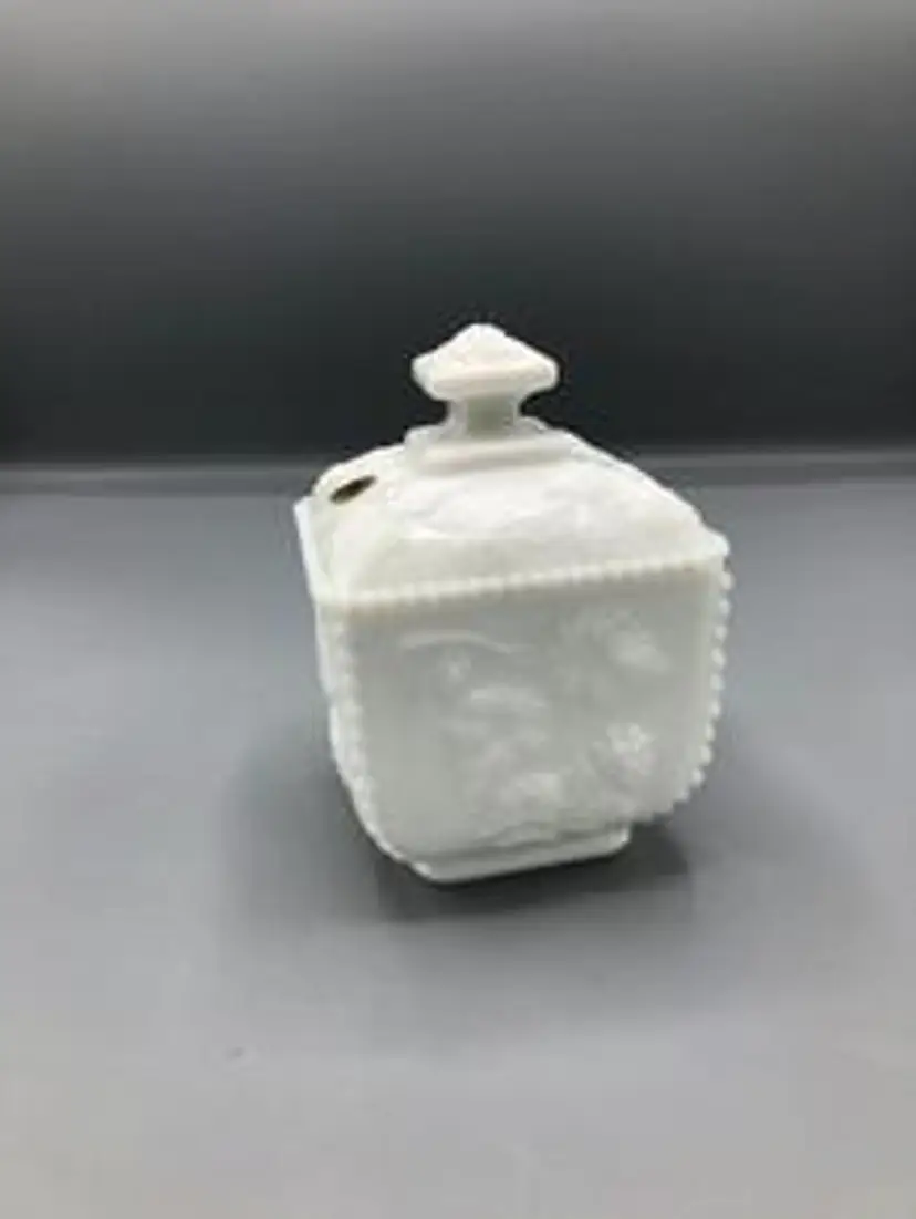 Vintage Westmoreland milk glass square candy compote