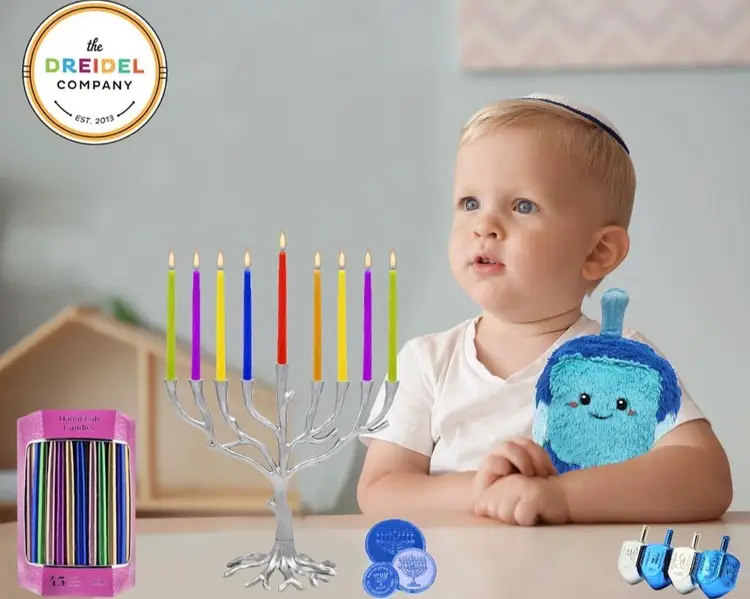 Multicolor Hanukkah Candles