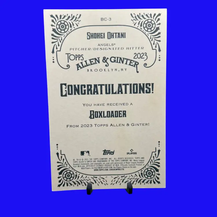 2023 Shohei Ohtani Allen & Ginter Jumbo Box Topper