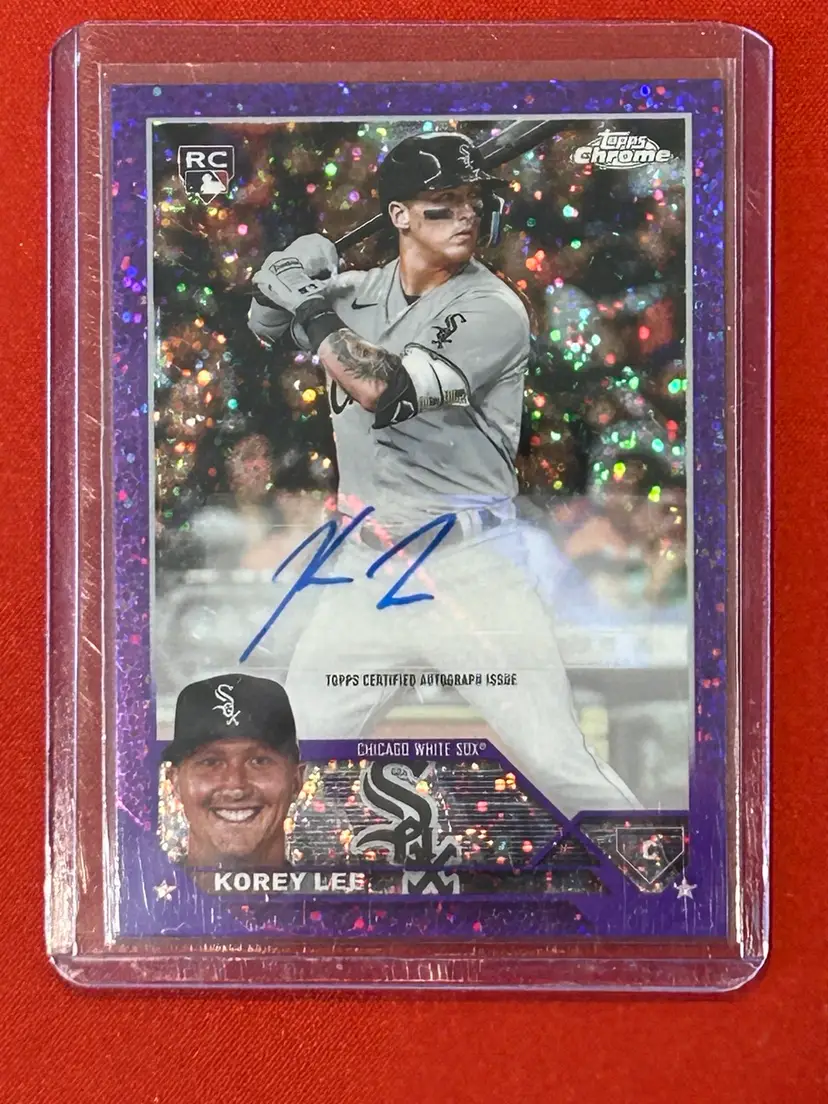 Korey Lee 2023 Topps Chrome Update Purple Speckled 001/299 Chicago White Sox
