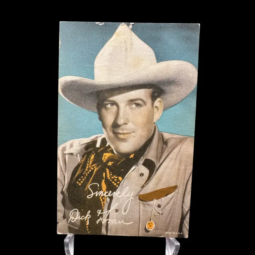 Vintage Handcolored Cowboy “Dick Foran” Arcade Card