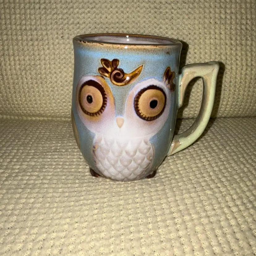 Vintage Owl Coffee Cup Gibson Home Ceramic Stoneware Mug