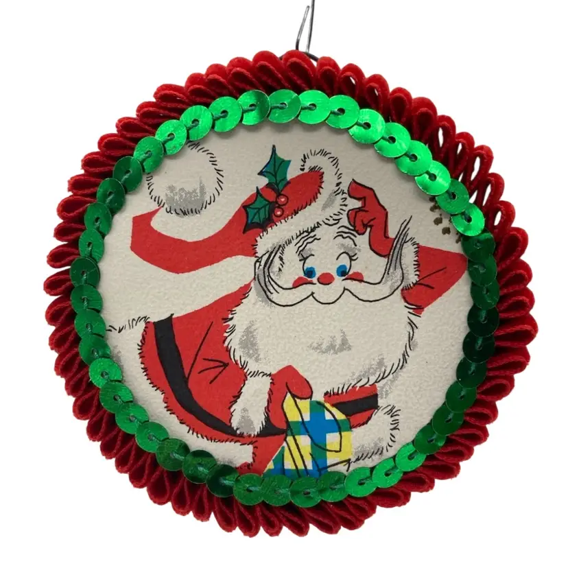 Handmade By Me Sequin & Bead Ornament