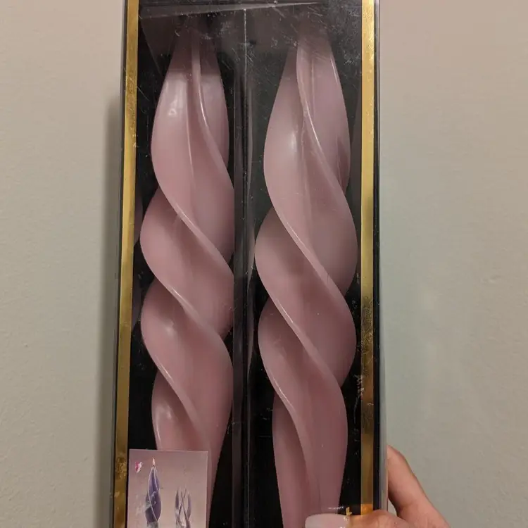 Vintage Mozart Pink Candles Handmade