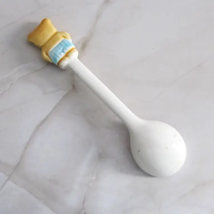 Vintage Ceramic Spoon Teddy Bear Top