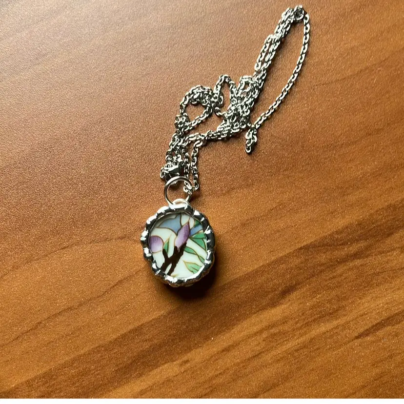 Handmade Dishware Pendant #7