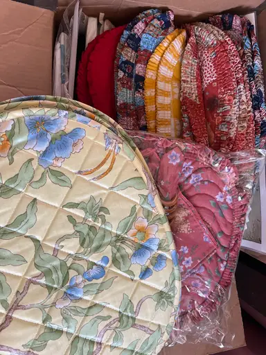 Unbox Some Kitchen Linens And Vintage Picture Frames