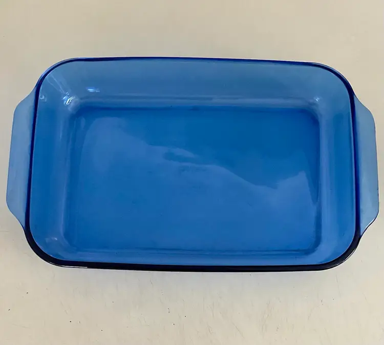 Pyrex #233-R Blue Glass 13”x 9”x 2” 3QT Baking Casserole Made In USA
