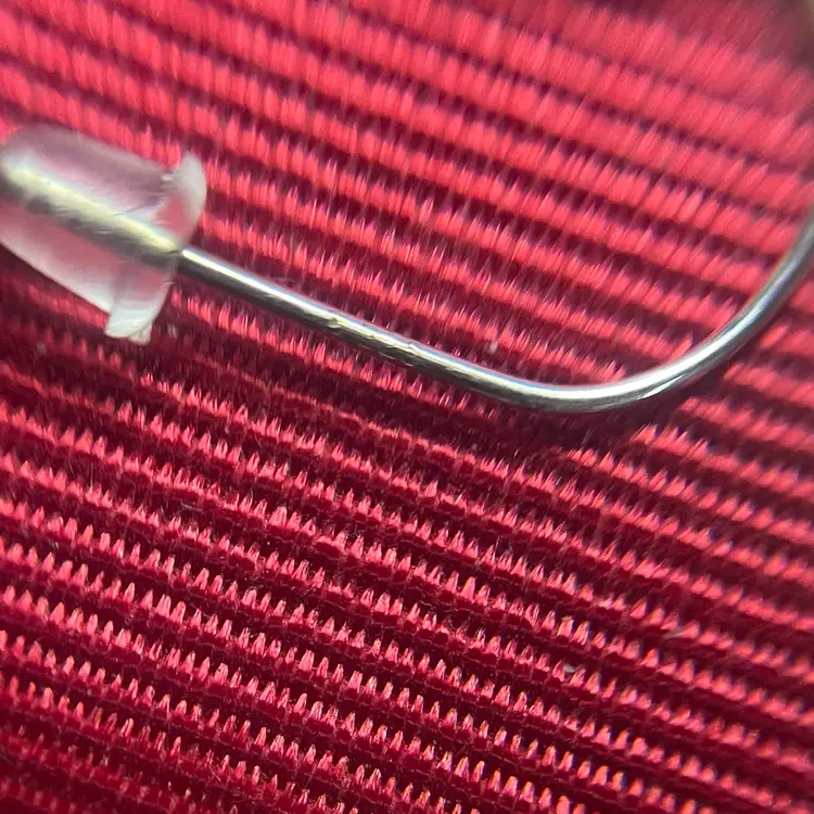 Sterling 925 Silver & Square Purple Stone & Glass Beads Artisan Hook Earrings