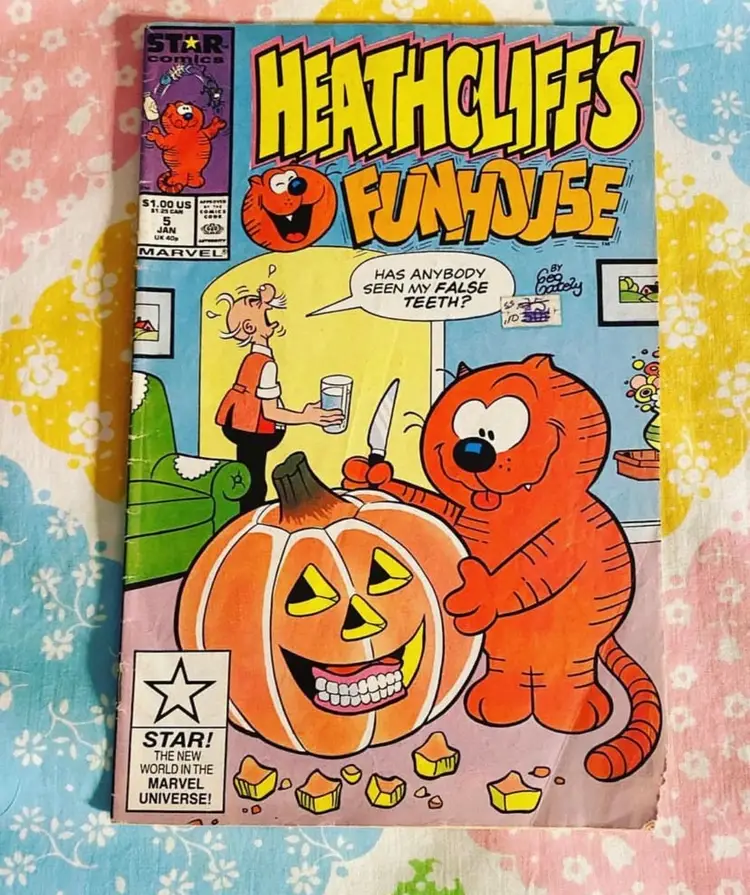 Vintage 1988 Heathcliff’s Funhouse Star Comic book cat heathcliff 80s