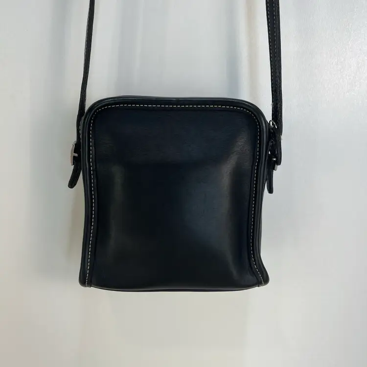 Vintage Coach Bellini Zip Bag Black Leather Purse