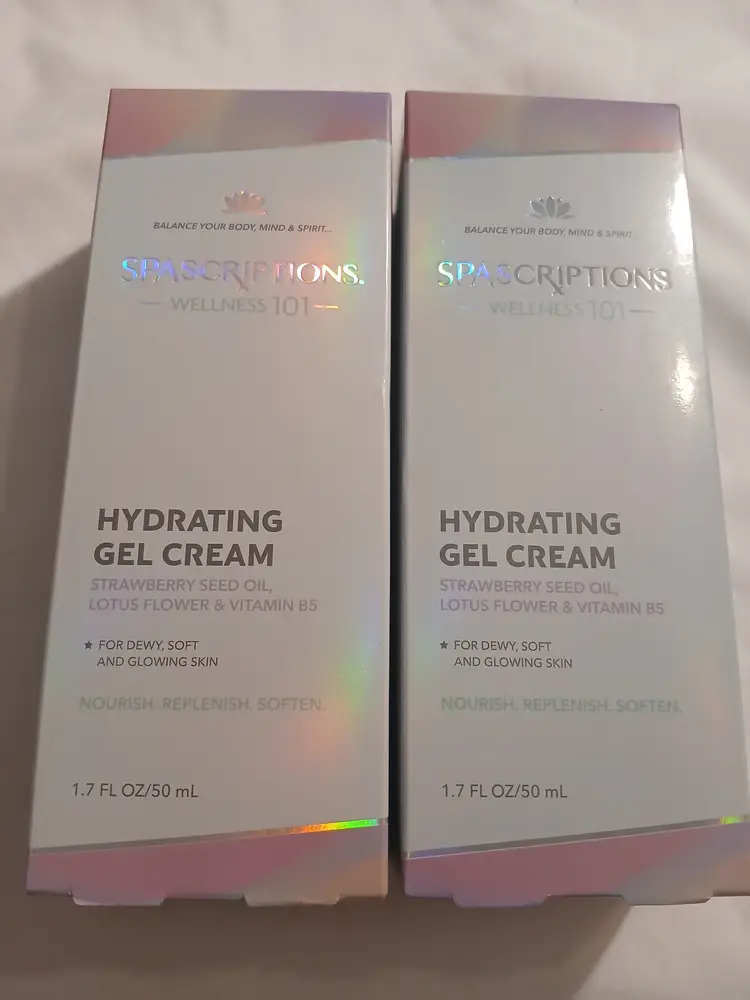 Spascriptions Hydrating Gel Cream Duo 1.7oz Each Strawberry Seed Oil & Vitamin B5