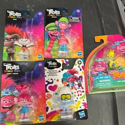 Trolls Lot Of 4 Figures Cooper, Barb, Poppy and Tiny Diamond