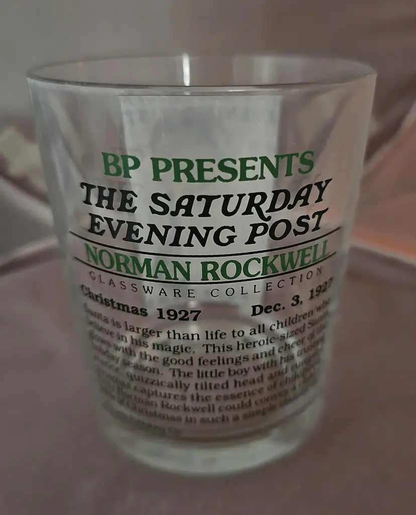 BP Presents - The Saturday Evening Post - Norman Rockwell - Glassware