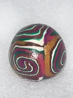 Hand Painted German Clay Marble