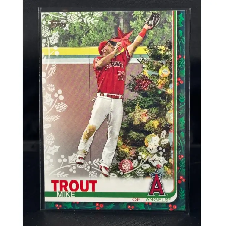 Mike Trout 2019 Topps Holiday SP Christmas Tree
