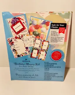 Hallmark Birthday Memory Kit for Photo Albums with Sticker Sheet AR1100