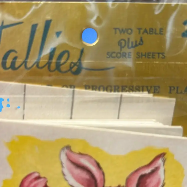 Tallies Table Score Sheets