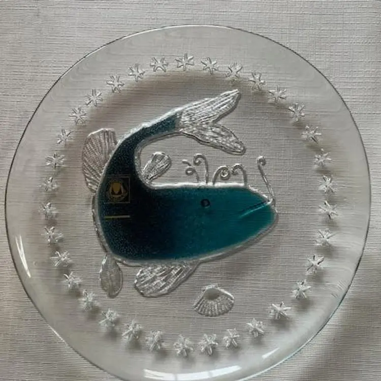 Walther Glas Germany, Ocean Life Whale Plate, NWT