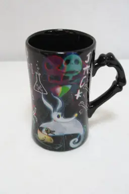Disney Tim Burton NIghtmare B4 Christmas Black Mad Scientist 14 oz Coffee Mug