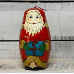 #13 Vintage Santa Nesting Doll 1 Doll Wooden Christmas Ornament