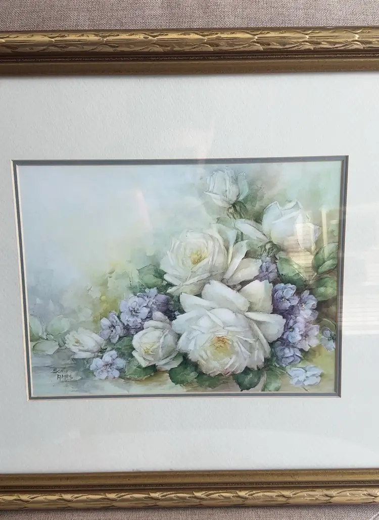 Set of 2 Sonie Ames Framed Floral Art Prints
