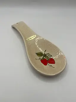 Vintage Ceramic Spoon Rest Hand Painted Strawberry Design Japan Original
Stickers