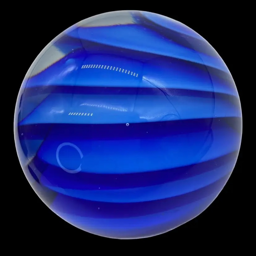 Orient and flume blue wedge paperweight