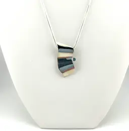 Vintage Sterling Artisan Made Pendant on 15” Chain