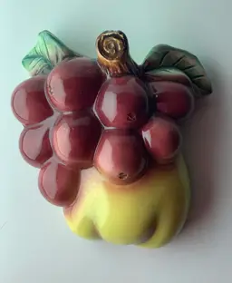 1960s Ceramic Apple Wall Pocket Japan