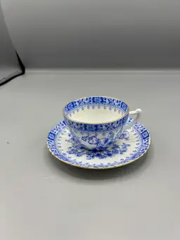 Vintage Bavarian Blue & White Tea cup set