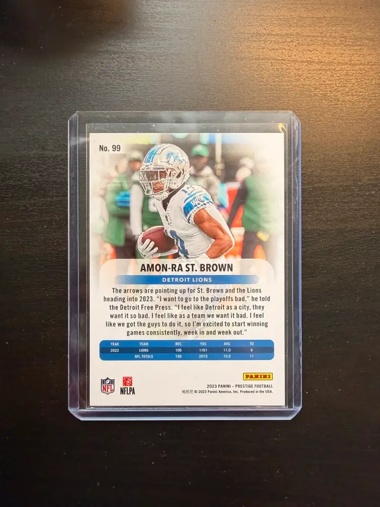 Amon-ra St. Brown 2023 Panini Prestige Xtra Points Premium Orange /50