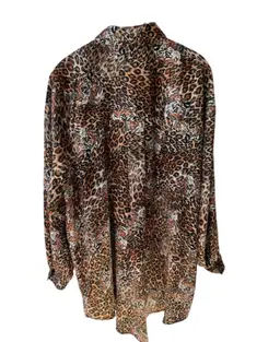 #01 VTG Leopard Print Oversized Tunic /Dress/Stephanie Thomas Sport