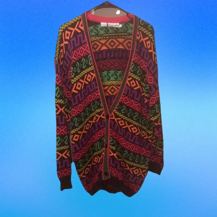 Coogi Style Rafaella Cardigan Sweater 1990s Vibe Oversized VTG Korea Med