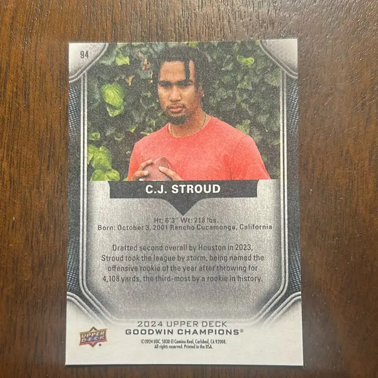 2024 UD Goodwin Champion C.J. Stroud