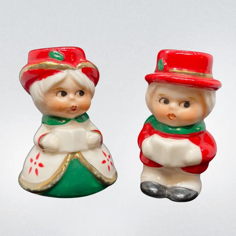 Holidays Memories Collector Ornament Olde Time Caroler Candles Vintage Lefton