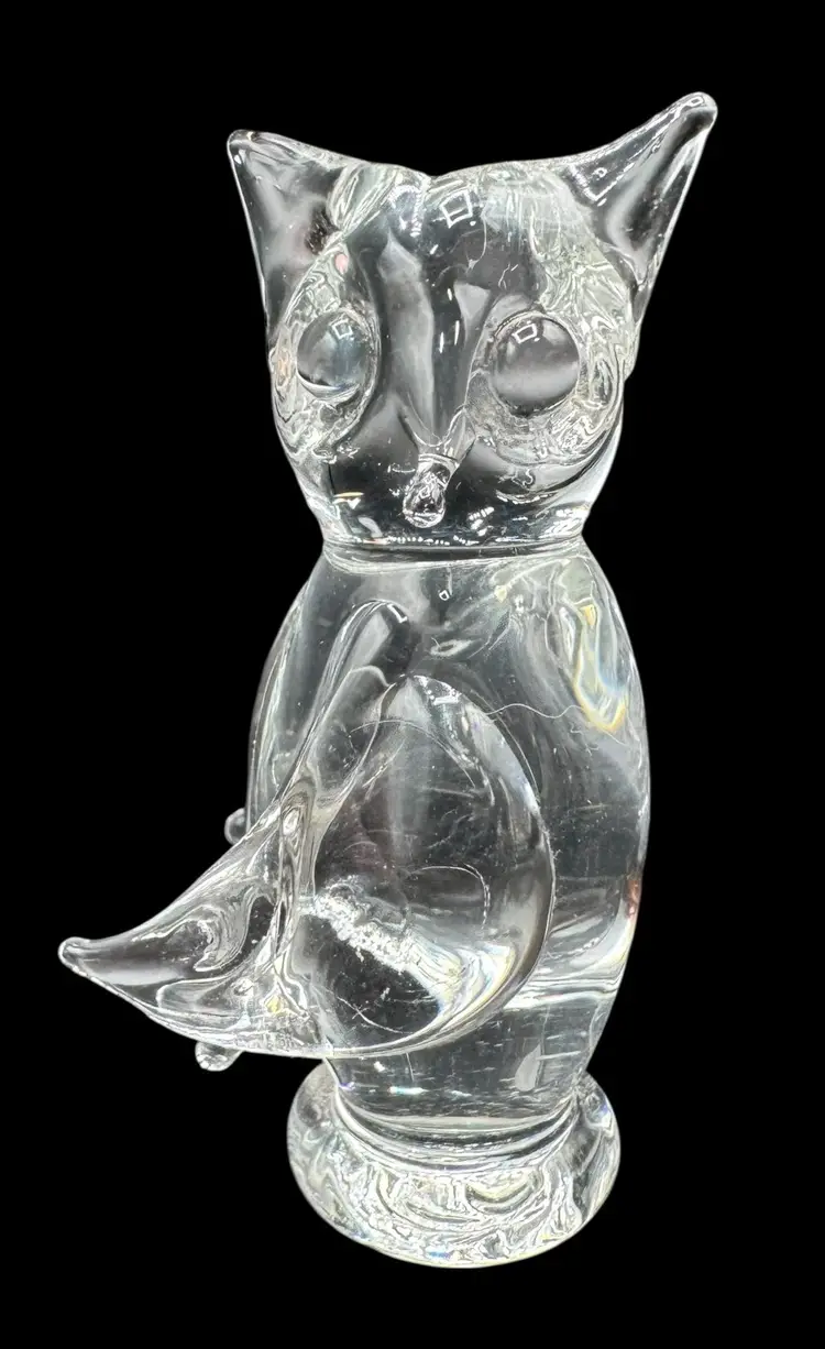 🎄For the Owl Lover🎄 Signed Glass Owl, Wood Figurine, Hanging Snowy Owl