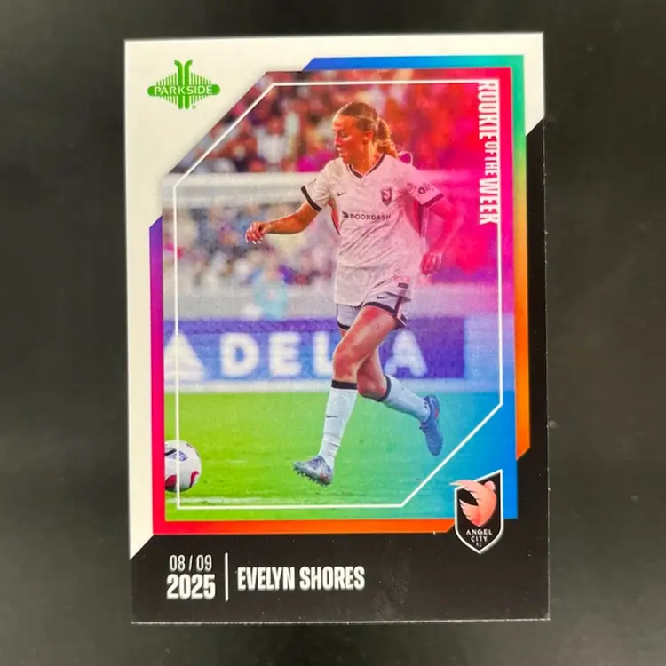 Evelyn Shores 2025 NWSL Parkside Pronto Rookie Of The Week Subscriber Exclusive /210 Soccer Card #ROW15