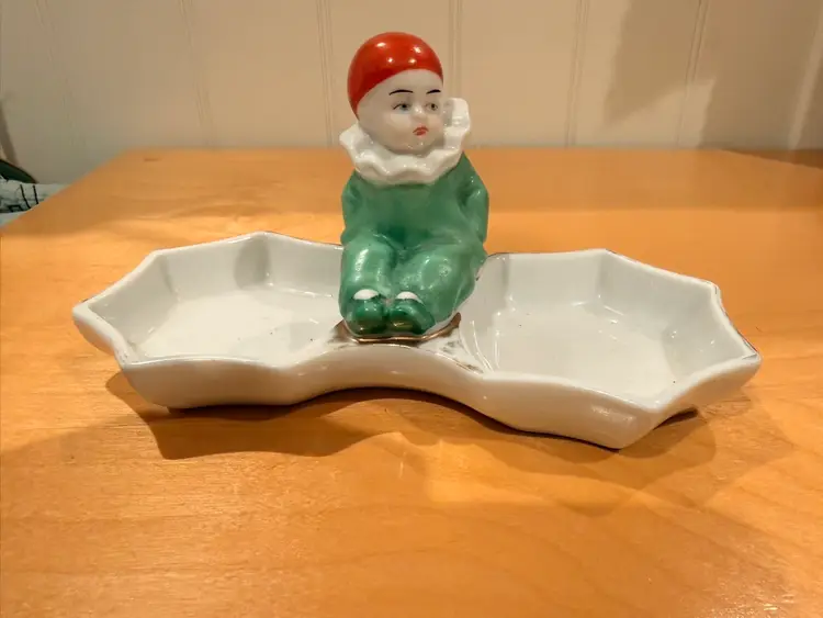 Pierrot Clown Double Trinket Tray
