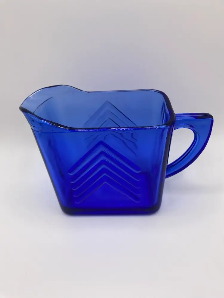 Vintage Hazel Atlas Cobalt Blue Sugar & Creamer