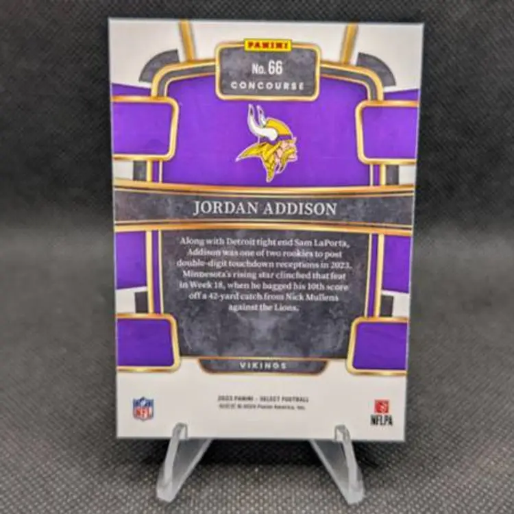 Jordan Addison 2023 Panini Select Rookie Card RC #66 - Minnesota Vikings