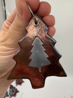 Made By Me - Christmas Tree Ornament #10 Controlled Chaos Pottery 2.5”