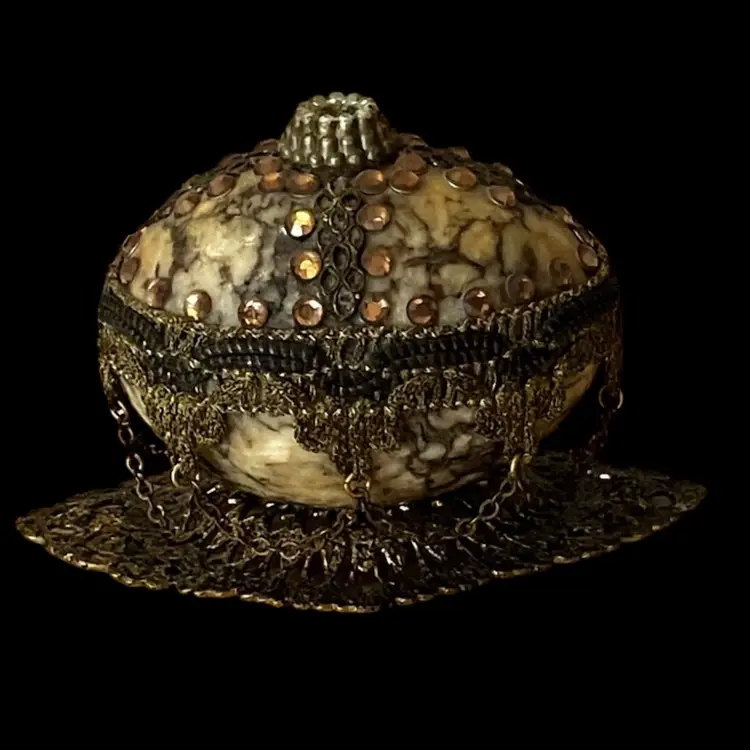 Ornate Decorated Stone Egg