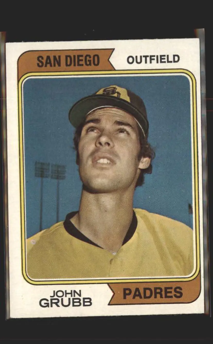 1974 Topps #32a John Grubb - (pk5) - San Diego Padres