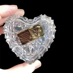 Bavarian Lead Crystal Handmade In W Germany Stickered In Original Box 2.75” W X 2.5” L